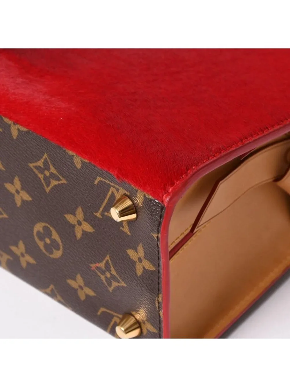 Louis Vuitton Christian Louboutin Iconoclast Handbag Calf Hair Gold